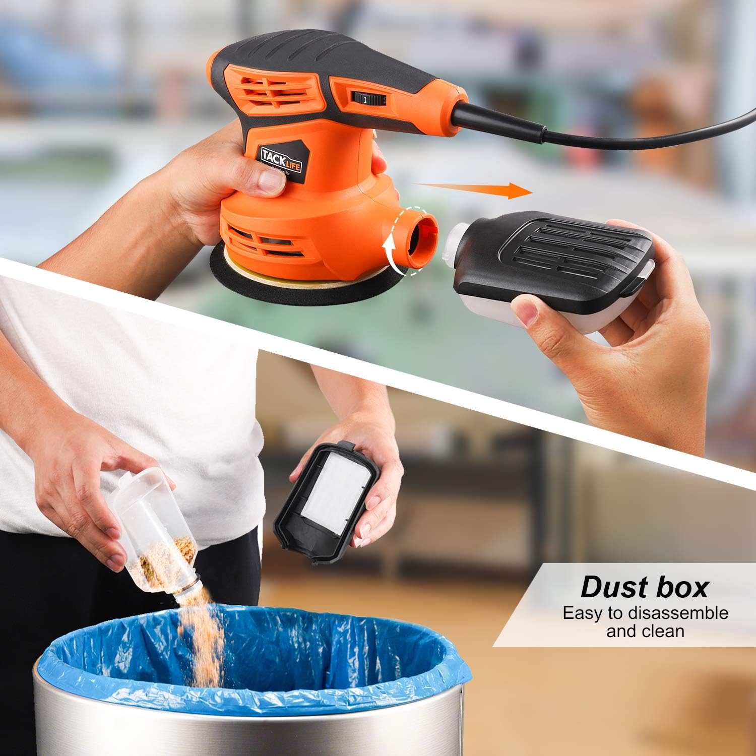 TACKLIFE Ponceuse Excentrique 280W, 6 Vitesses (6,000-13,000rpm), 10 125mm Disques Abrasifs (80 Grains) Et 3 Accessoires De Polissage (tissu Microfibre, éponge Et Laine) Inclus, Collecte De La Poussi -Promos Brico Forte Boutique AAHKMJXYDAFdJAOAIMEbOAchmHpFU373 mFTVEalc7Zs9nSWNUJsFBaqK7Zy4hbY