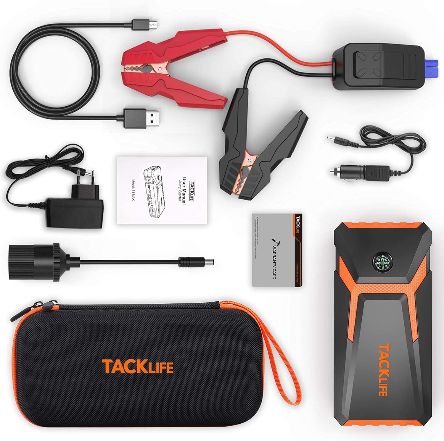 TACKLIFE Avviatore Di Emergenza, 800A 18000mAh, Uscita Morsetti 12V, 2 Uscite USB(5V/9V), QC Carica Rapida, Luce LED, Display LCD, EVA Valigia, Avviatore Batteria Auto(Fino A 7,0L Gas O 5,5 L Diesel)-T8 -TopAuto Ricambi Italia AAHKMJXYDAFdJAOAIMEbOAchmHpFU373 mFTVEalc7Zs9nSWNUJsFBaqK7Zy4hbY p94eQ zJzVBDkfgjUQNWcjraq VOHerXt