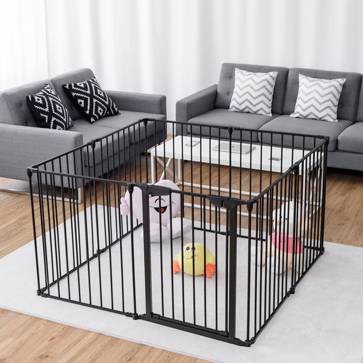 COSTWAY Barrière De Sécurité Pour Bébé, Animaux Enfant Grille De Protection Cheminée Pare-Feu De Cheminée, 500x74,5cm Avec 8 Pans, Noir -Mottetch Boutique AAHKMJXYDAFdJAOAIMEbOAchmHpFU373 mFTVEalc7Zs9nSWNUJsFBaqK7Zy4hbY