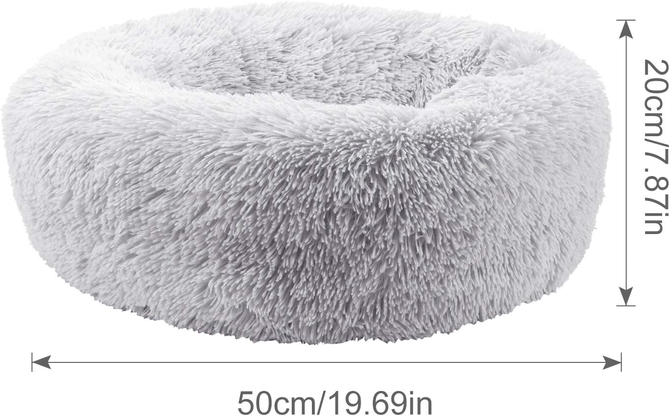 Rond en Peluche pour Animal Domestique nidifier Matelas épais Chaud Chien Lit Litière pour Chat Convient pour Chiots Chaton Petits
