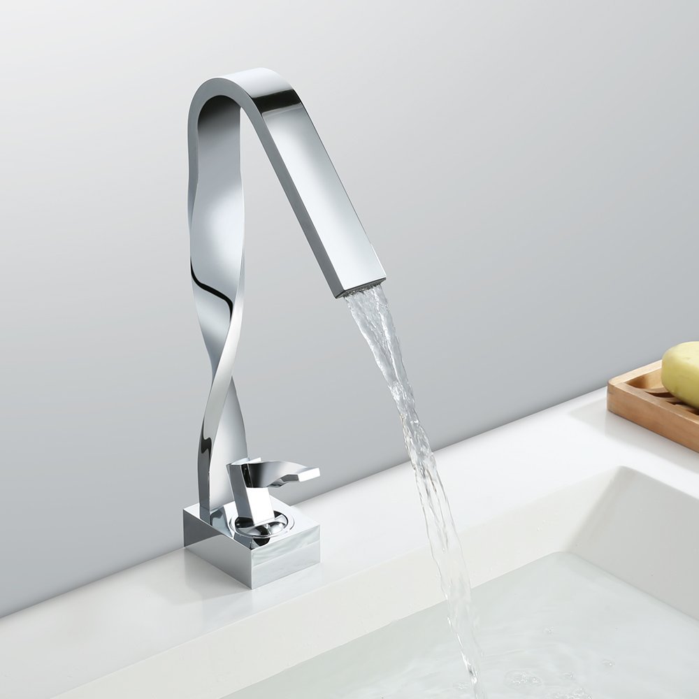 Design-Waschtischarmatur Wasserfall Mischbatterie Bad Wasserhahn