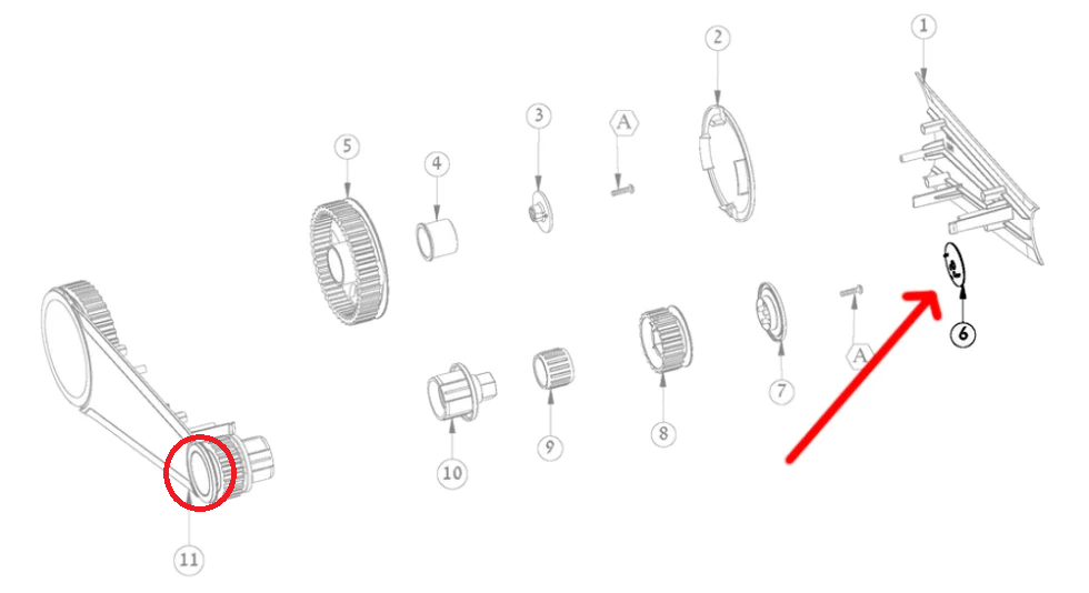 Tappo Copertura Ruota Piccola per Robot Piscina Maytronics Dolphin E60i / Poolstyle60i / Zenit60 - 70 / Supreme M600 & M700