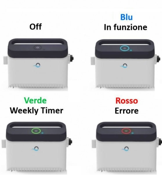 Dolphin ZEFIRO SF60i IoT Wi-Fi APP MyDolphin Plus Bluetooth Smart Active Timer Gyro Digital - Robot Elettrico Pulitore per Piscina fino a 15 Mt - TOP GAMMA  per Rivestimento in Ceramica Cemento Verniciato Vetroresina & PVC con Gradino Perimetrale - MY2023