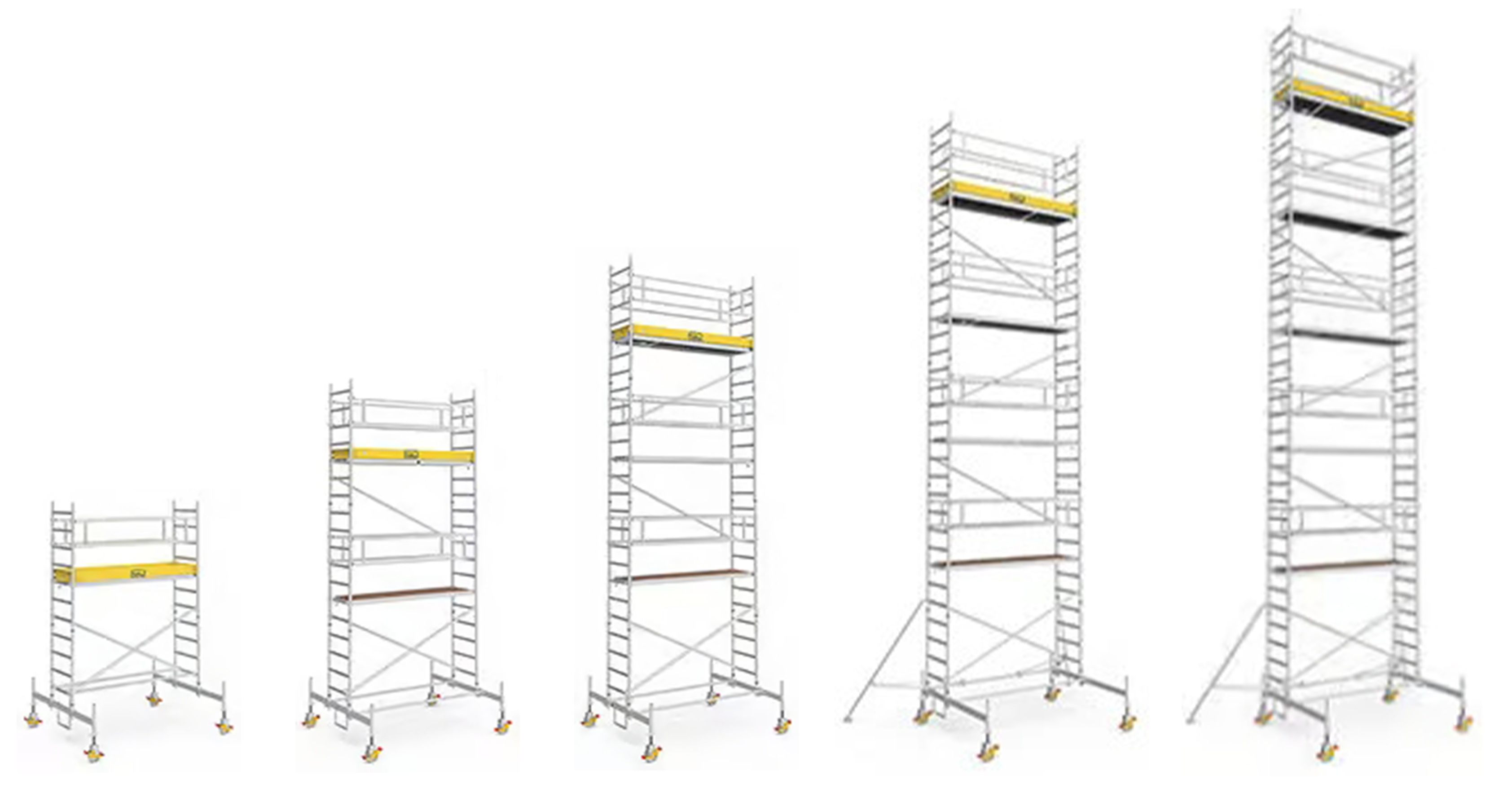 Iller Professional Fahrgeruest mit Fahrbalken Plattformbreite 75cm varianten