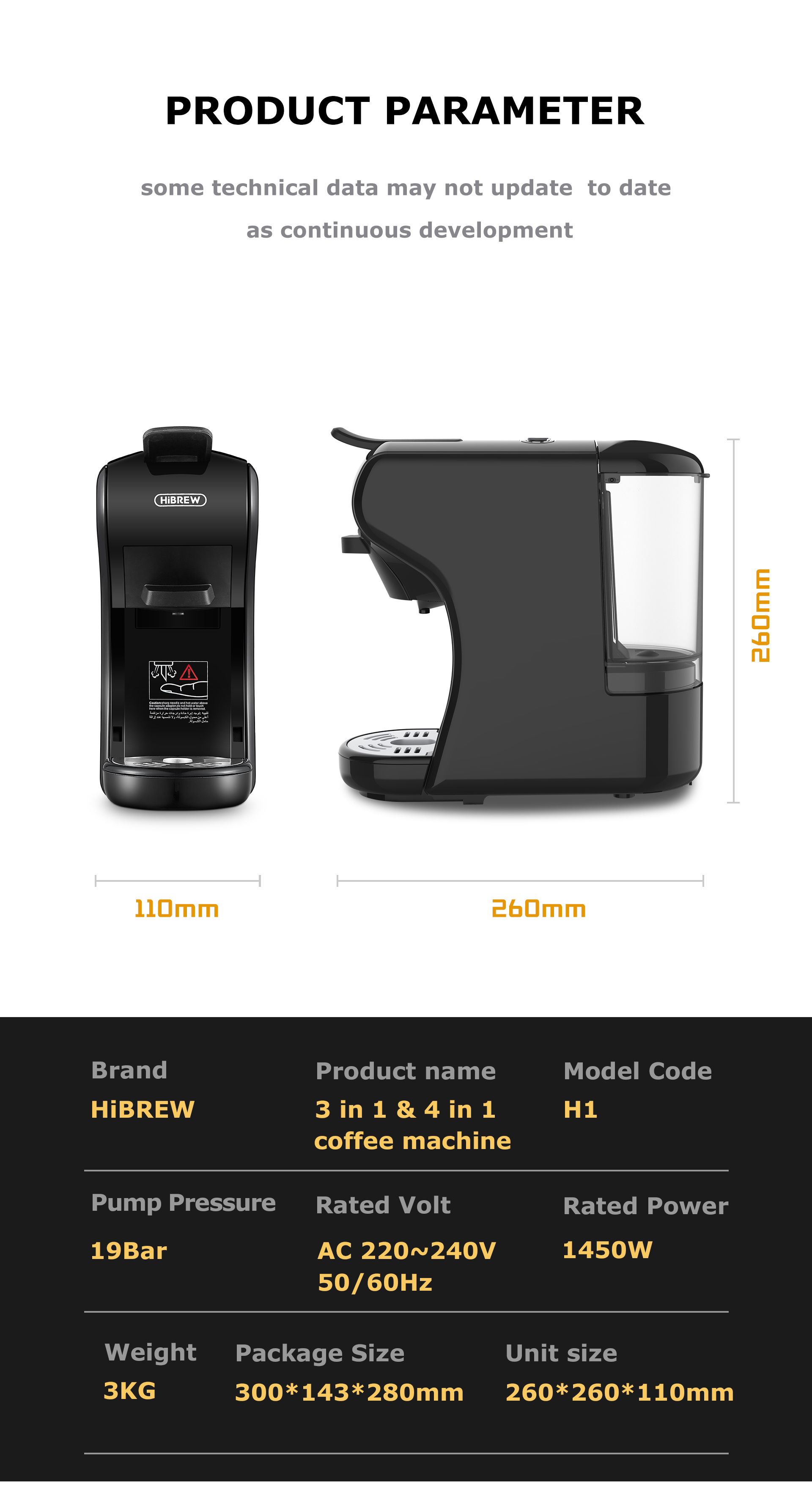 HIBREW - Machine à Café Expresso,Espresso,Cafetiere Italienne,Extraction Froide/chaude, 4 En 1 à Capsules Multiple, En Poudre, Moulu, 600ml (noir) -Krups || DeLonghi Soldes AAHKMJXYDAFdJAOAIMEbOAchoK7M5N0Bh9lUp89Gku6vt