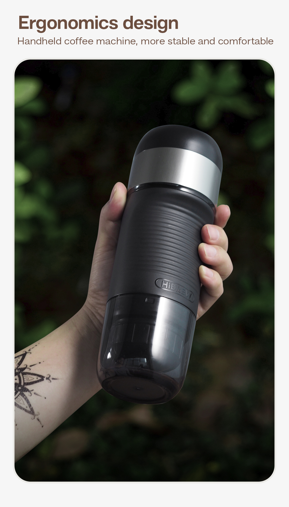 HIBREW H4A - Cafetiere Italienne Portable,machines à Café Automatiques,machine Expresso,Compatible Avec Capsules Nespresso Dolce Gusto Café Moulu,60ml,80W,camping,voiture (Premium,Noir) -Krups || DeLonghi Soldes