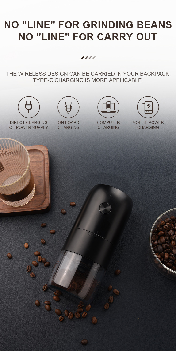Molino de café portátil recargable por USB