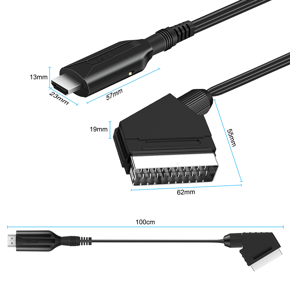 Adaptateur HDMI Vers Péritel – Convertisseur HD4K – Portable