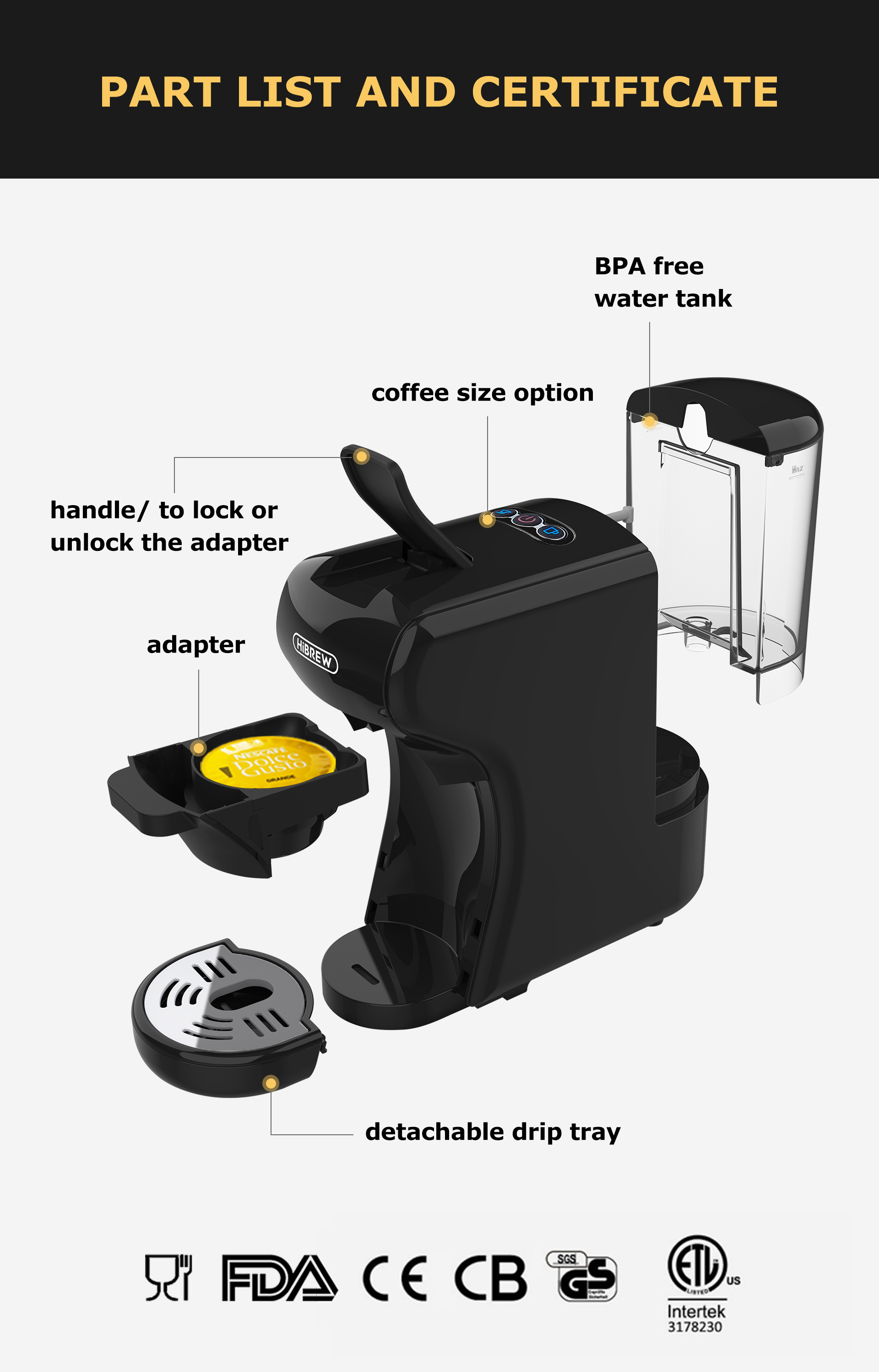 HIBREW - Machine à Café Expresso,Espresso,Cafetiere Italienne,Extraction Froide/chaude, 4 En 1 à Capsules Multiple, En Poudre, Moulu, 600ml (noir) -Krups || DeLonghi Soldes AAHKMJXYDAFdJAOAIMEbOAchoK7M5N0Bh9lUp89Gku6vt64xZAyATVfkH4N Odme Mc6Cv66T4qTz1fH8r WbU9 RjOdHxKfCylfcyqmoaUTg