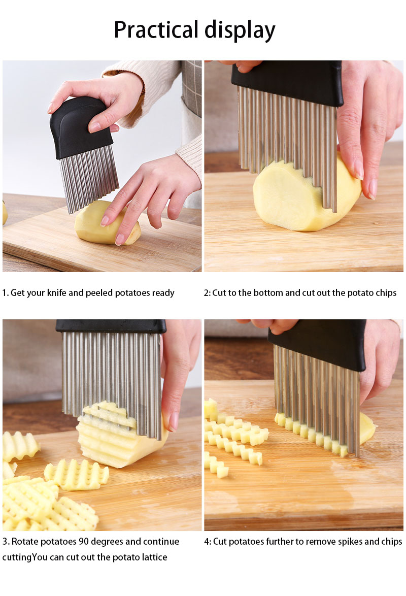1 Pz Patatine Fritte Affettatrice Taglierina Frutta Verdura Onda Ondulata Coltello Patatine Fritte Taglierina Della Patata Gadget Da Cucina Accessori -Rowentus Negozio AAHKMJXYDAFdJAOAIMEbOAchoK7M5N0Bh9lUp89Gku6vtwQ45wNkg6hWvGbwFefXaqUjzoUg5Z