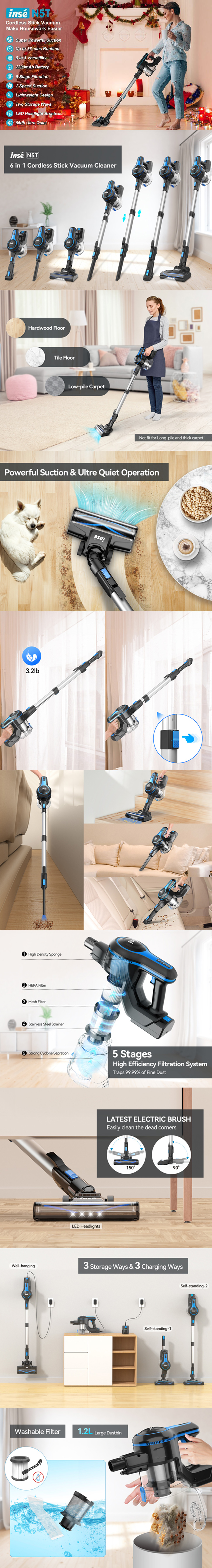 Aspirateur sans fil Inse N5T