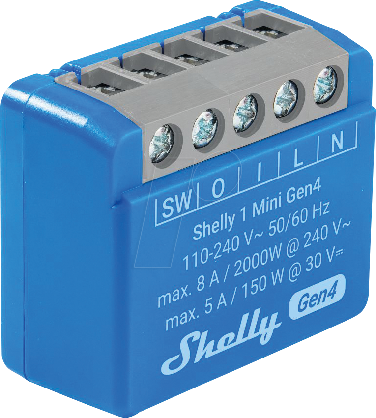 Shelly 1 Mini Gen4 morsetti