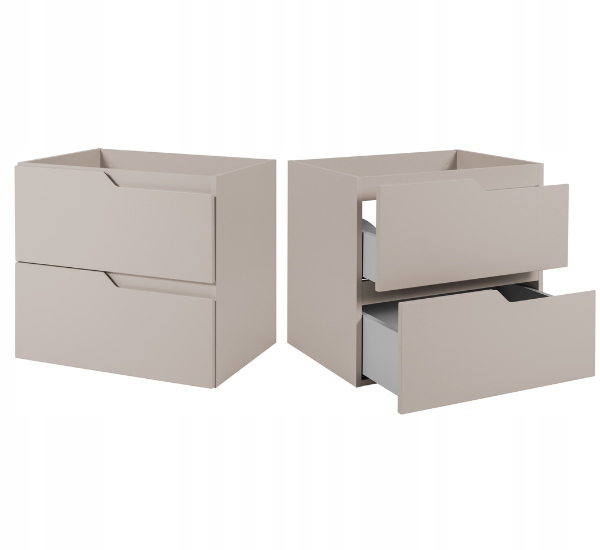 RODAN MODERN Badmöbel Set 80 cm Kaschmir mit Hochschrank und Arbeitsplatte – weitere Produktansicht 1