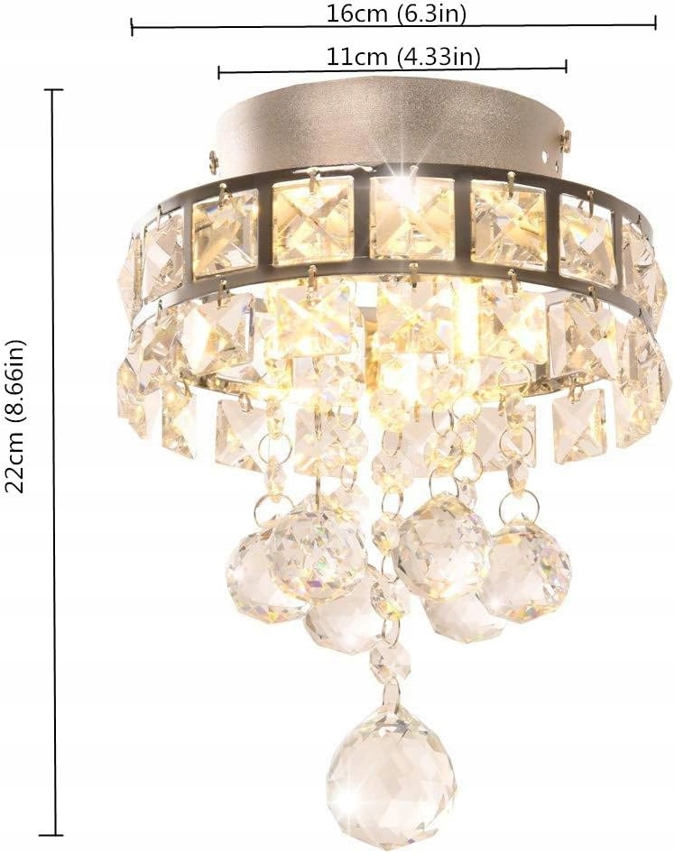 Lampa wiszaca Kryształ ze stali nierdzewnej E14 Kolekcja ŻYRANDOLE