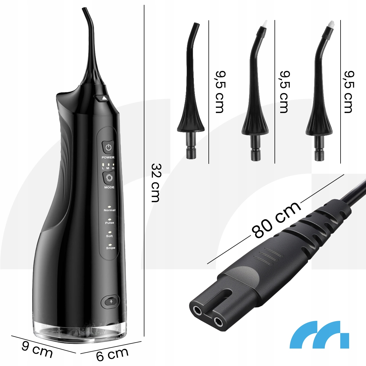 Idropulsore dentale DO senza fili con 6 ugelli e 4 modalità, potente 150 PSI, modello idropulsore MalTec Toothie X60