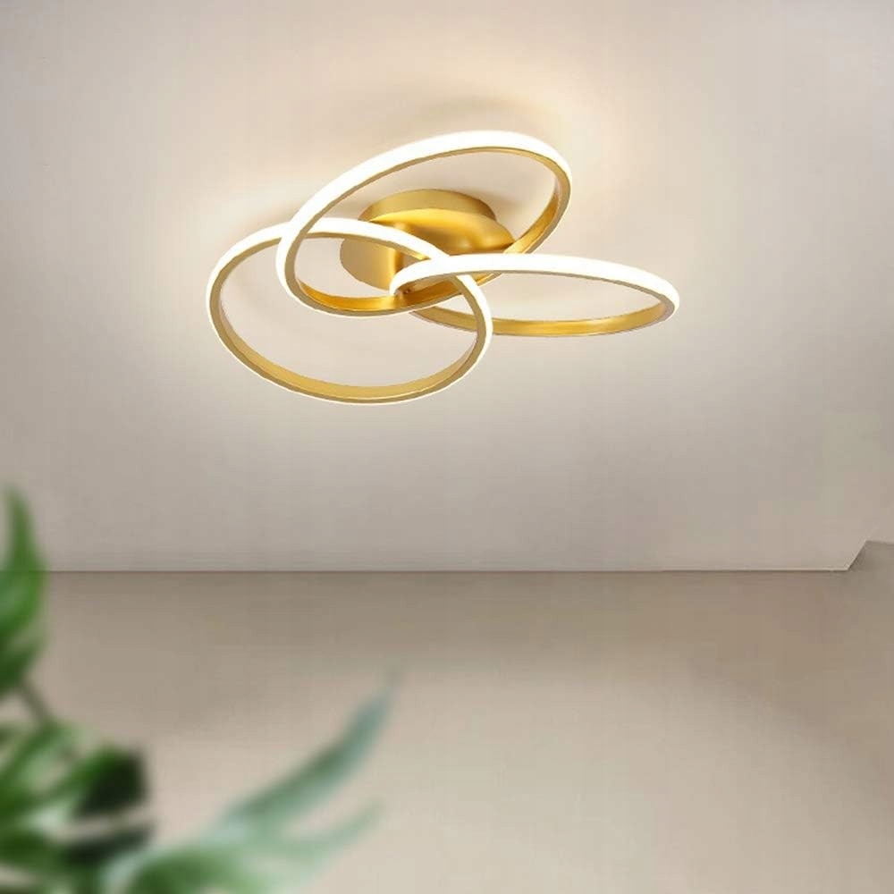LAMPADA SUFFITOWA PLAFON ŻYRANDOL ZŁOTA GOLD LED LOFT PILOT 3 COLORI WISZĄCA Codice produttore TL-30868350-GCN