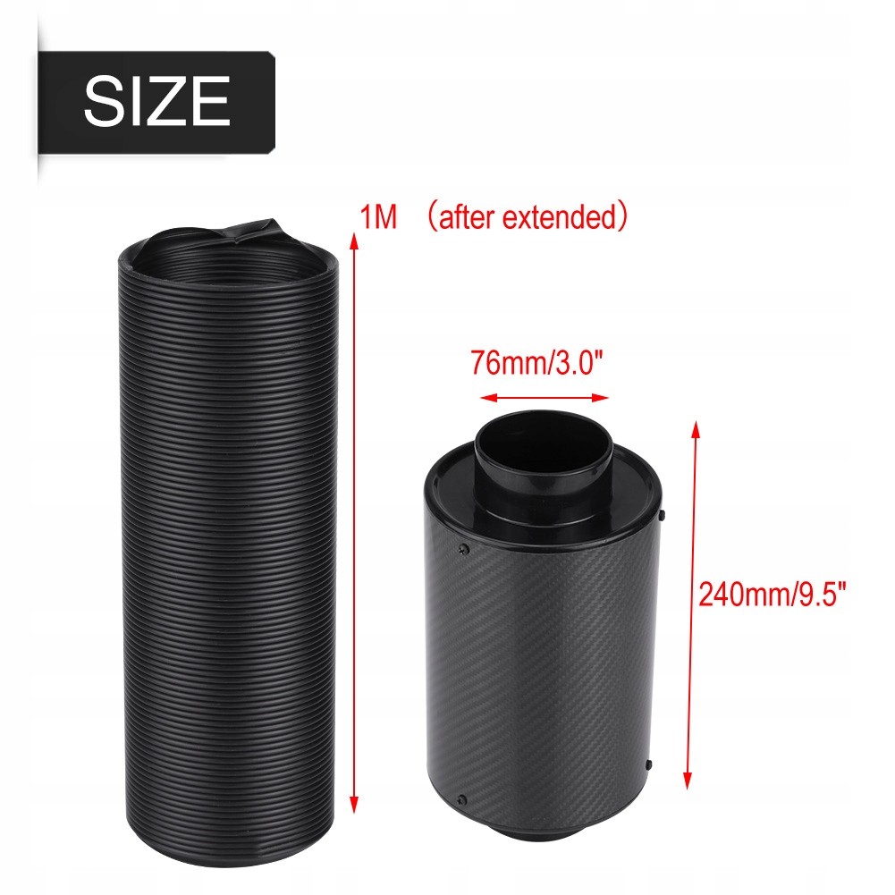 airbox sport filtr powietrza wlot zimnego powietrza uniwersalny do wszystkich pojazdów Audi BMW Typ samochodu 4x4/SUV Autobusy Samochody ciężarowe Samochody dostawcze Samochody kempingowe Samochody osobowe