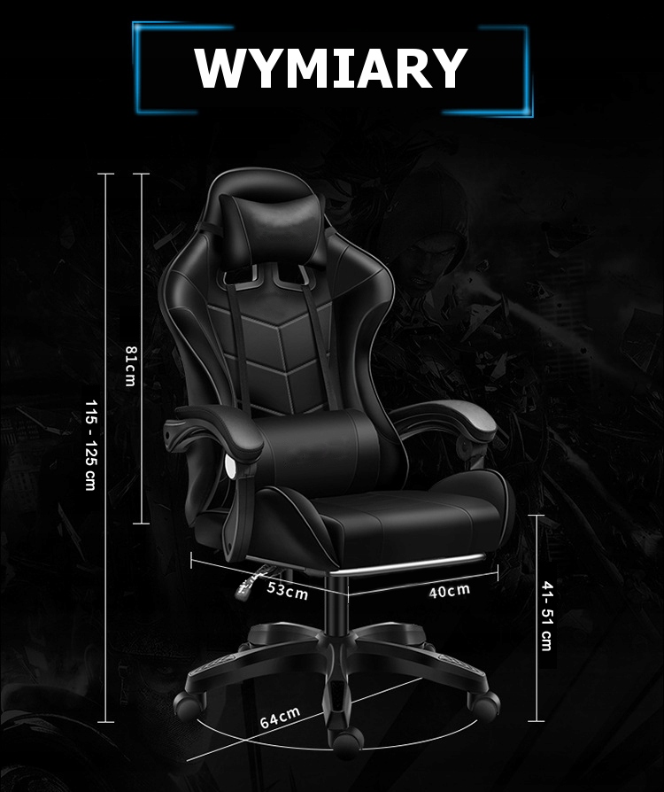 FG-PRS-015 silla gaming de prestigio, acolchada, oficina, masaje, juego extremo. Ancho del mueble: 61 cm