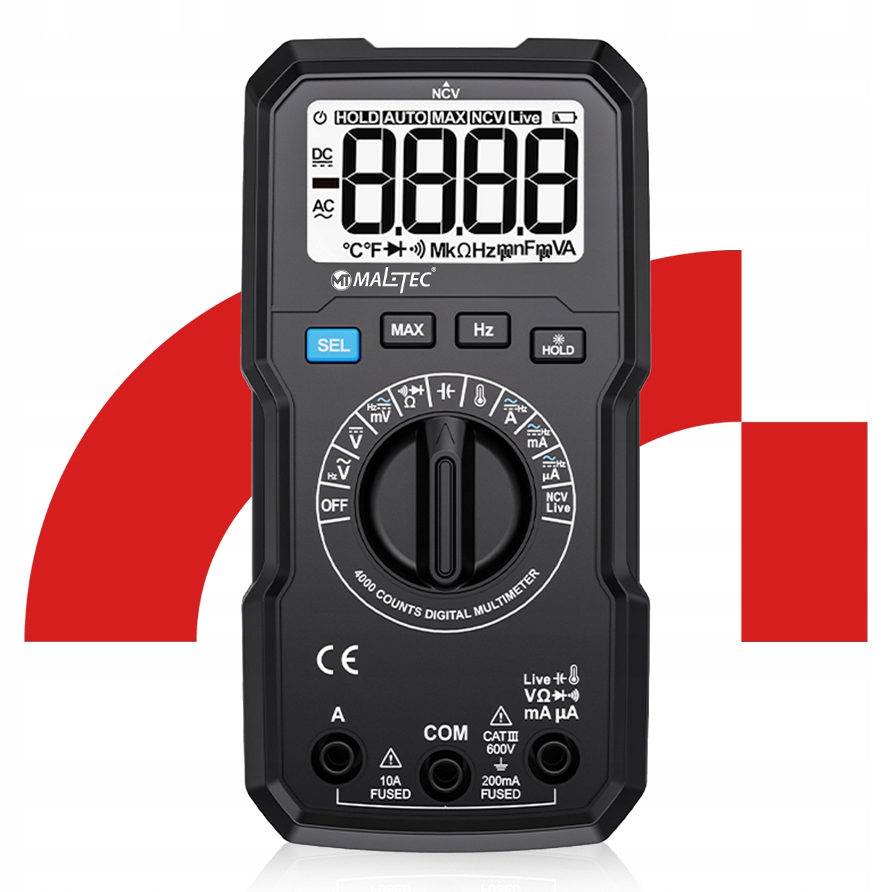 Multimetro digitale, misuratore di corrente, tester elettrico, set di cavi LCD, tipo LCD