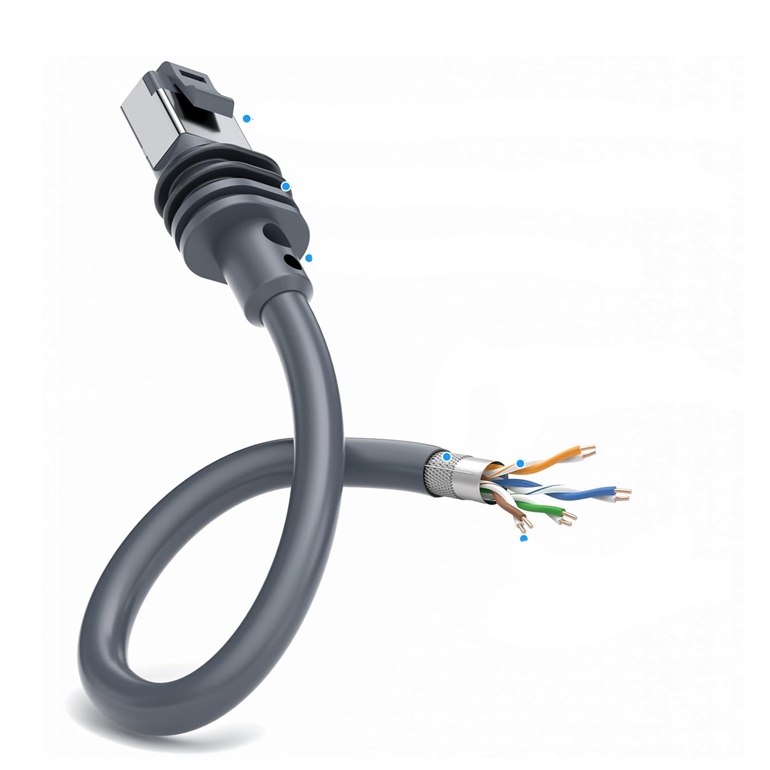 Kabel Do Starlink V3/Gen3 23M 1200Mbps Cat6 Ethernet Satelitarny Stan opakowania oryginalne