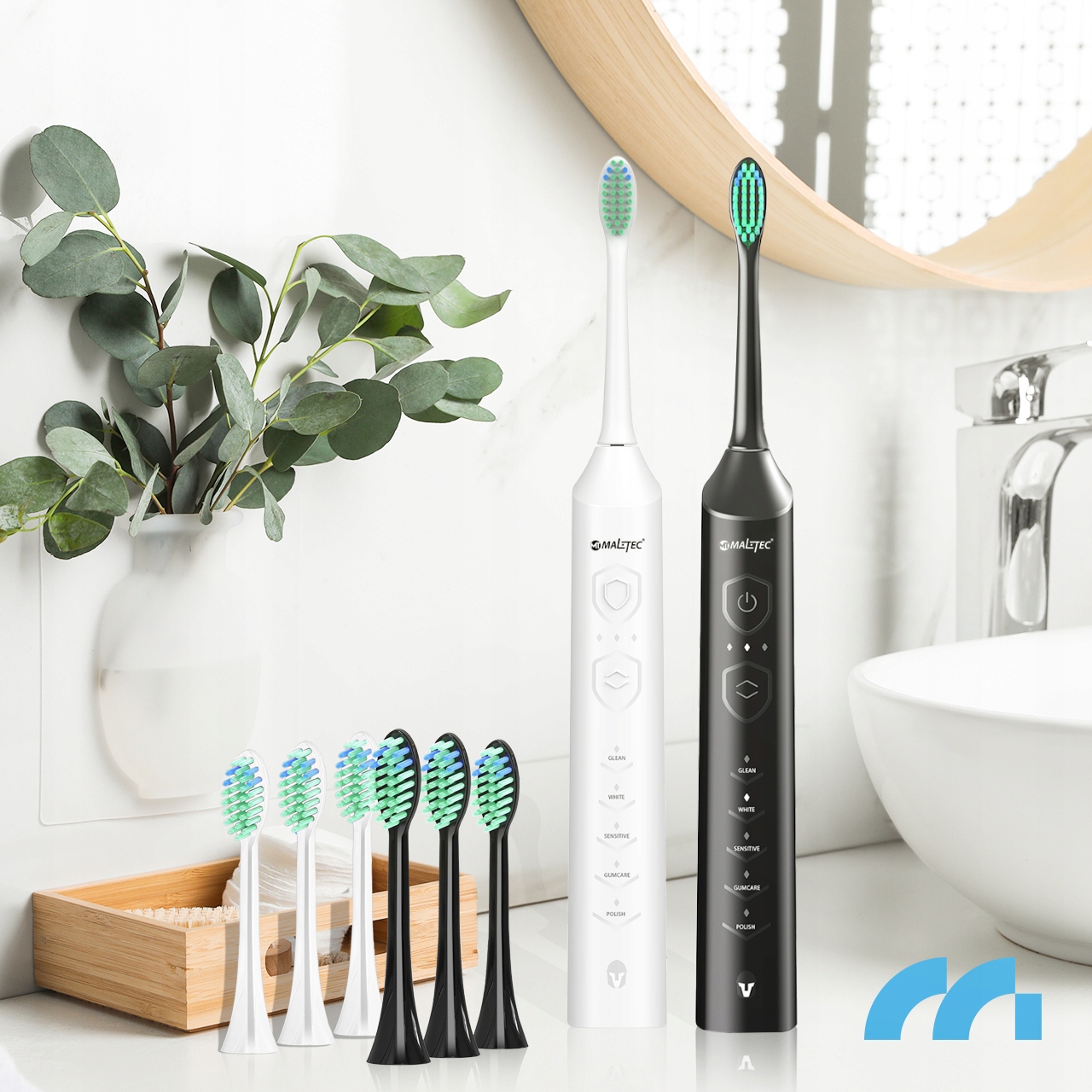 2x Sonic Electric Toothbrush Set of 6 Heads Charger Dominant Color Other