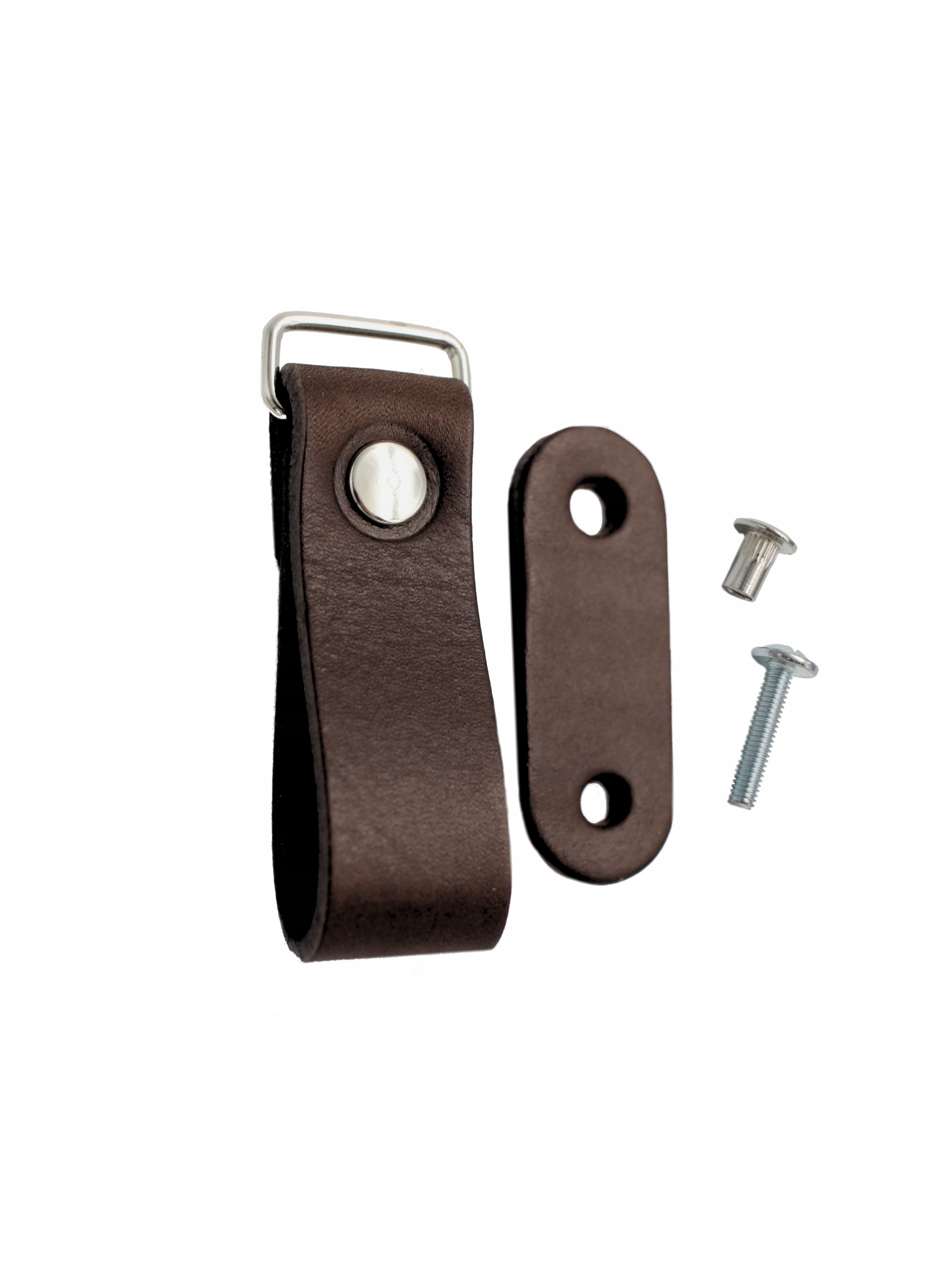 Poignée de meuble en cuir POUR meubles en cuir n° 008 marron foncé Code fabricant Poignées de meubles Boutons de meubles en cuir