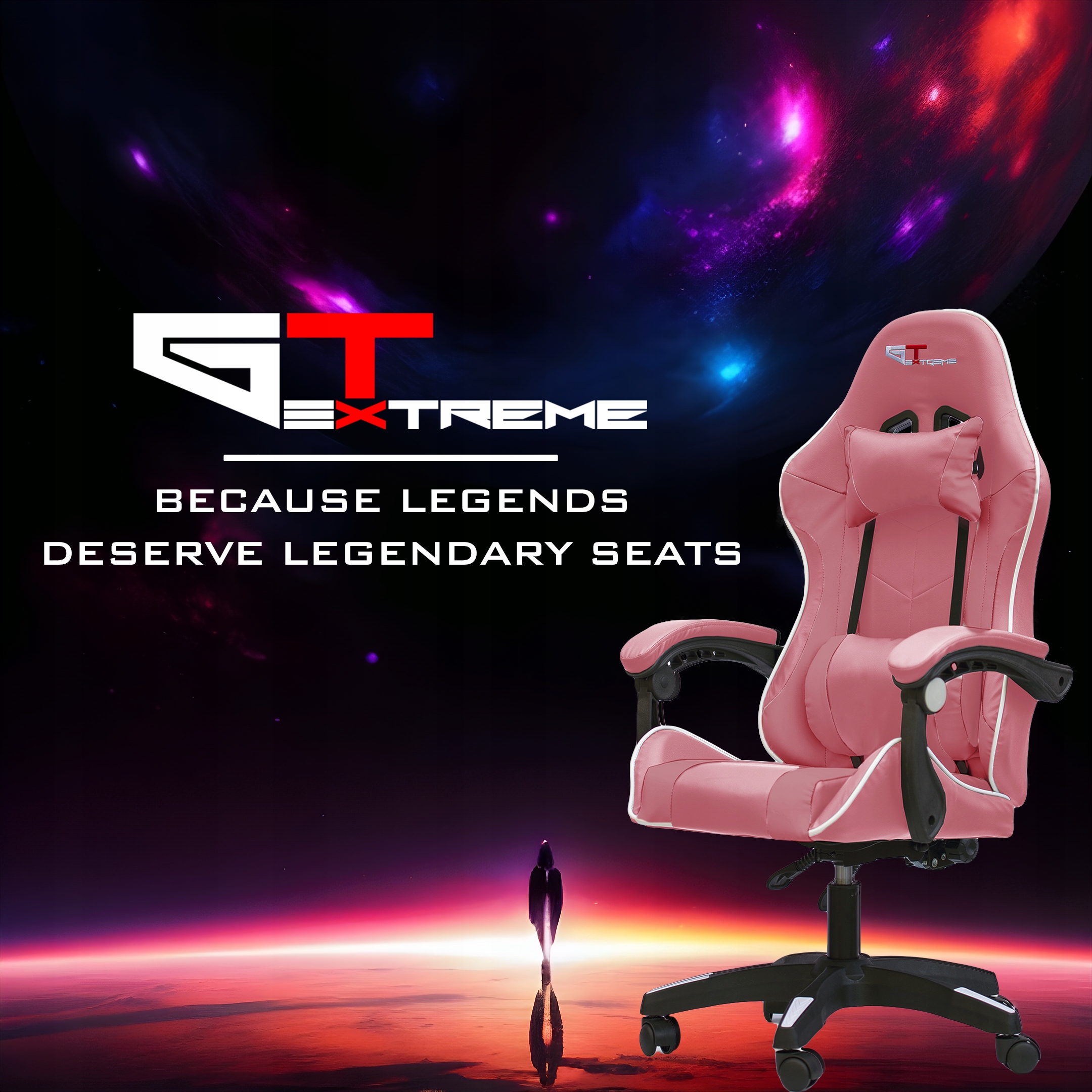 gtxfr-016 Silla gaming GT extreme, oficina, masaje, eco-cuero, reposapiés. Altura del mueble: 131 cm