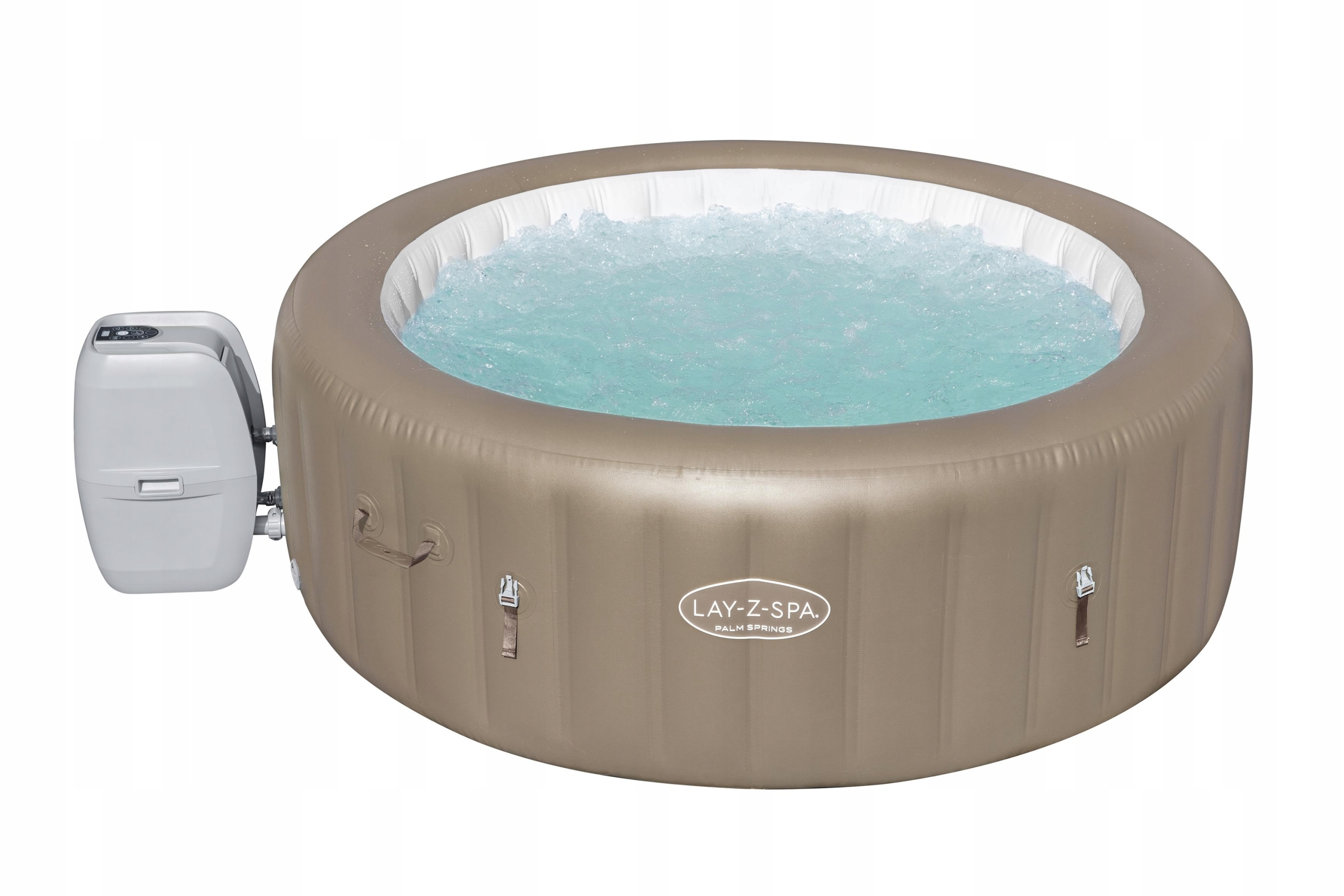BASEN Z HYDROMASAŻEM DMUCHANE SPA 6 OSÓB BESTWAY PALM SPRINGS 140 DYSZ 40°C Kształt okrągły