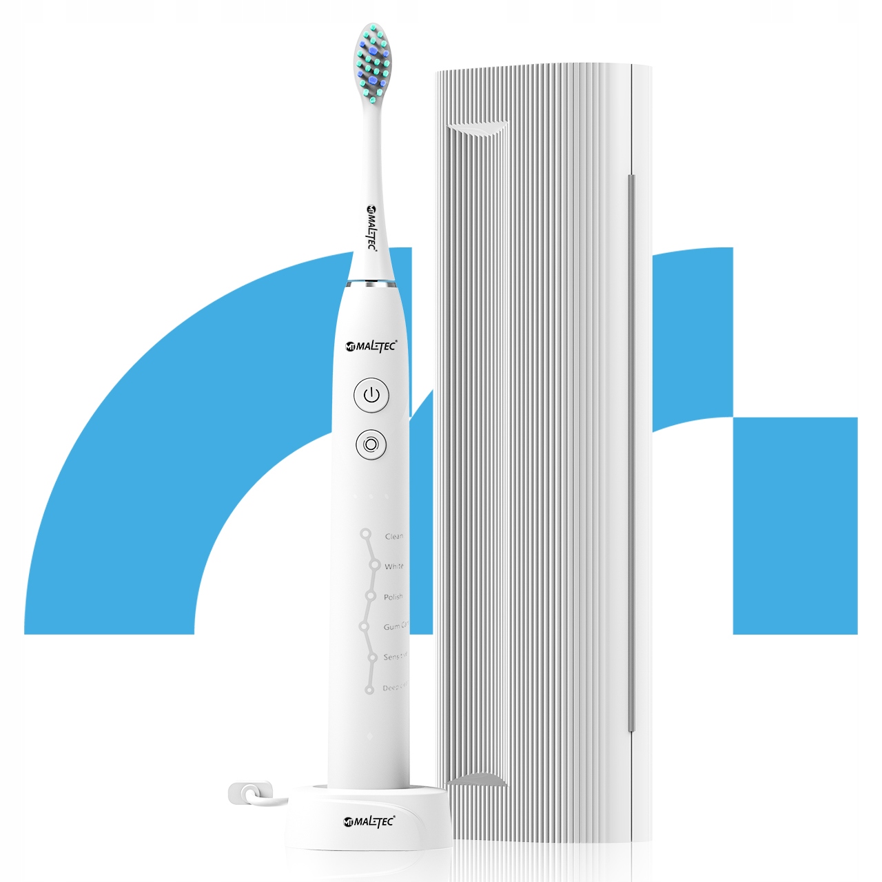 Cepillo de dientes eléctrico sónico, 6 modos, cabezales, estuche, marca otra