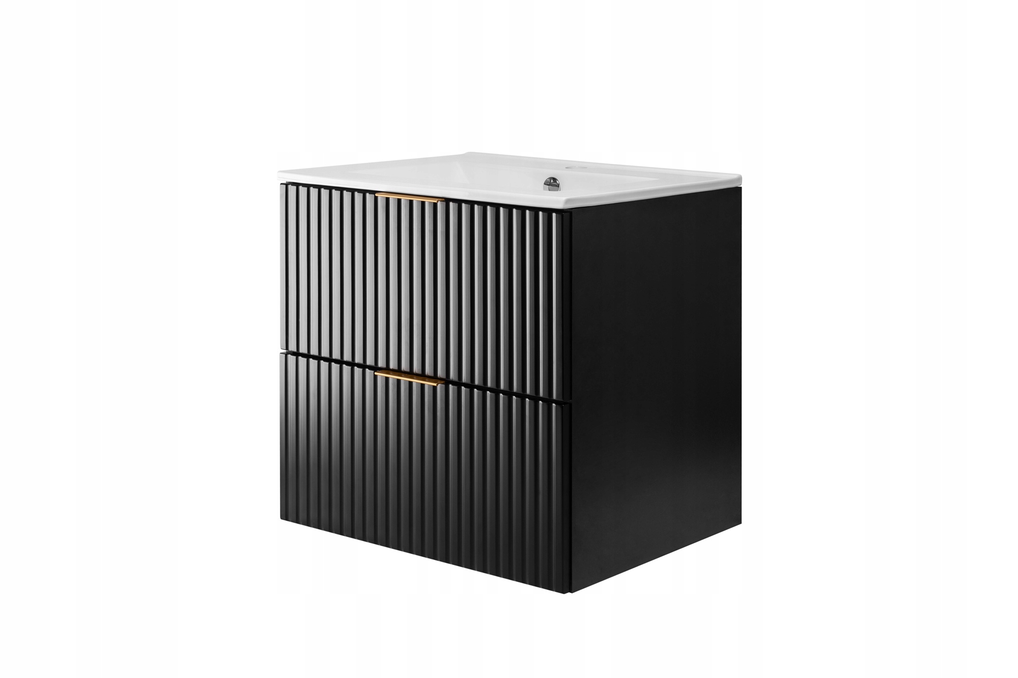 RODAN FLOW 60 cm Schwarz mit Keramikwaschbecken – Ansicht 6