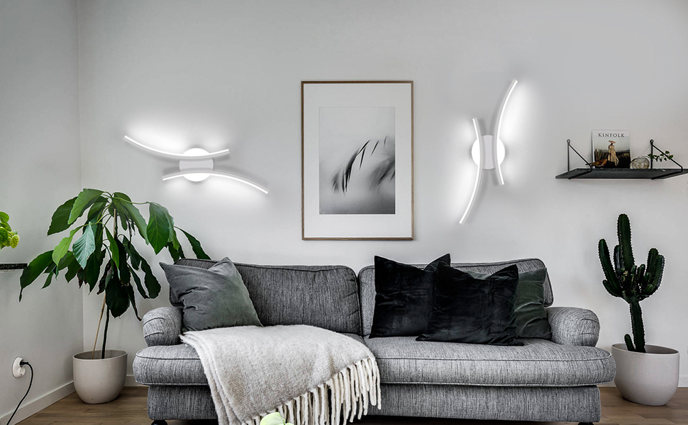 LAMPA LINIOWA SCIENNA LED KINKIET LED BIAŁY 6500K NOWOCZESNA DO SALONU Maksymalna moc pojedynczego źródła światła 20 W