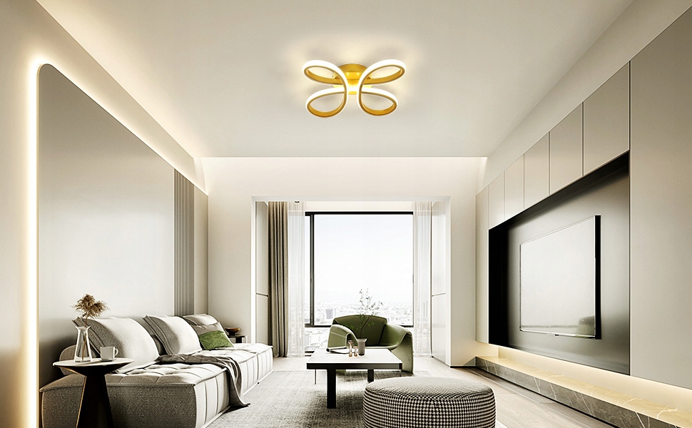 LAMPA SUFITOWA WISZĄCA ZYRANDOL LED ZŁOTO LOFT NOWOCZESNY 30W 4500K Zasilanie sieciowe