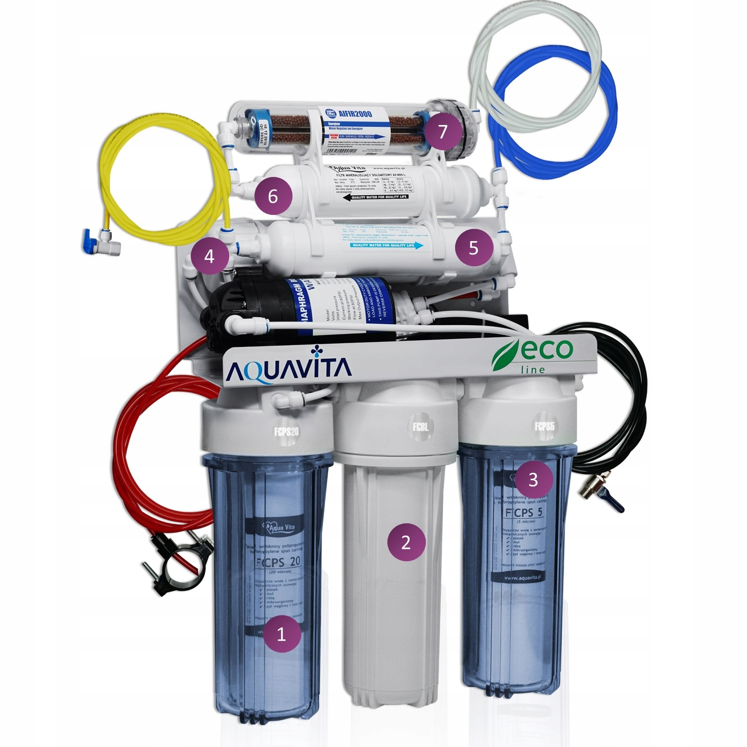 OSMOZA RO7 FILTRE A EAU AQUA VITA RO POMPE AIFIR2000