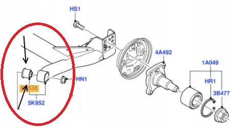 Outil extracteur pour le montage et le démontage de la bague de l'essieu arrière Ford Fiesta MK5 Mark AMD