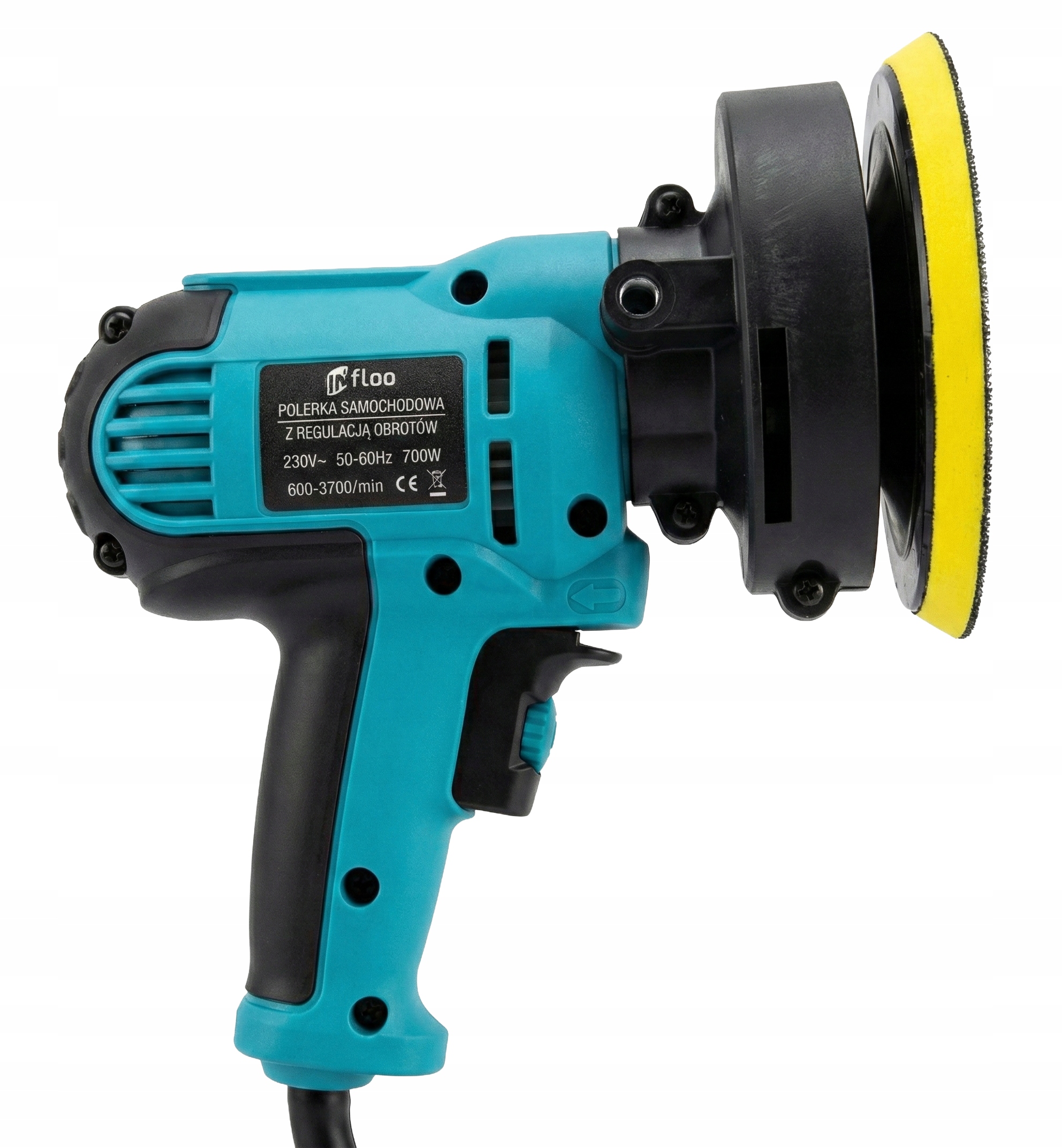 POLISSEUSE POUR VOITURE 600-3700 tr/min + KIT DE POLISSAGE Poids de l'appareil : 1,1 kg