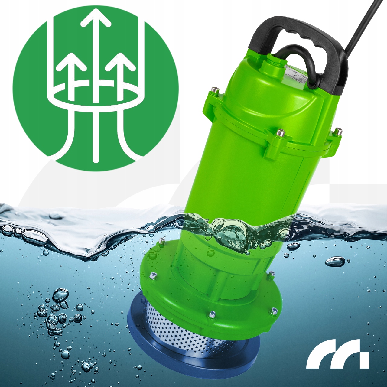pompa sommergibile PER acqua sporca, acqua piovana pulita, galleggiante per pozzo 12000 l/h Batterie incluse, no