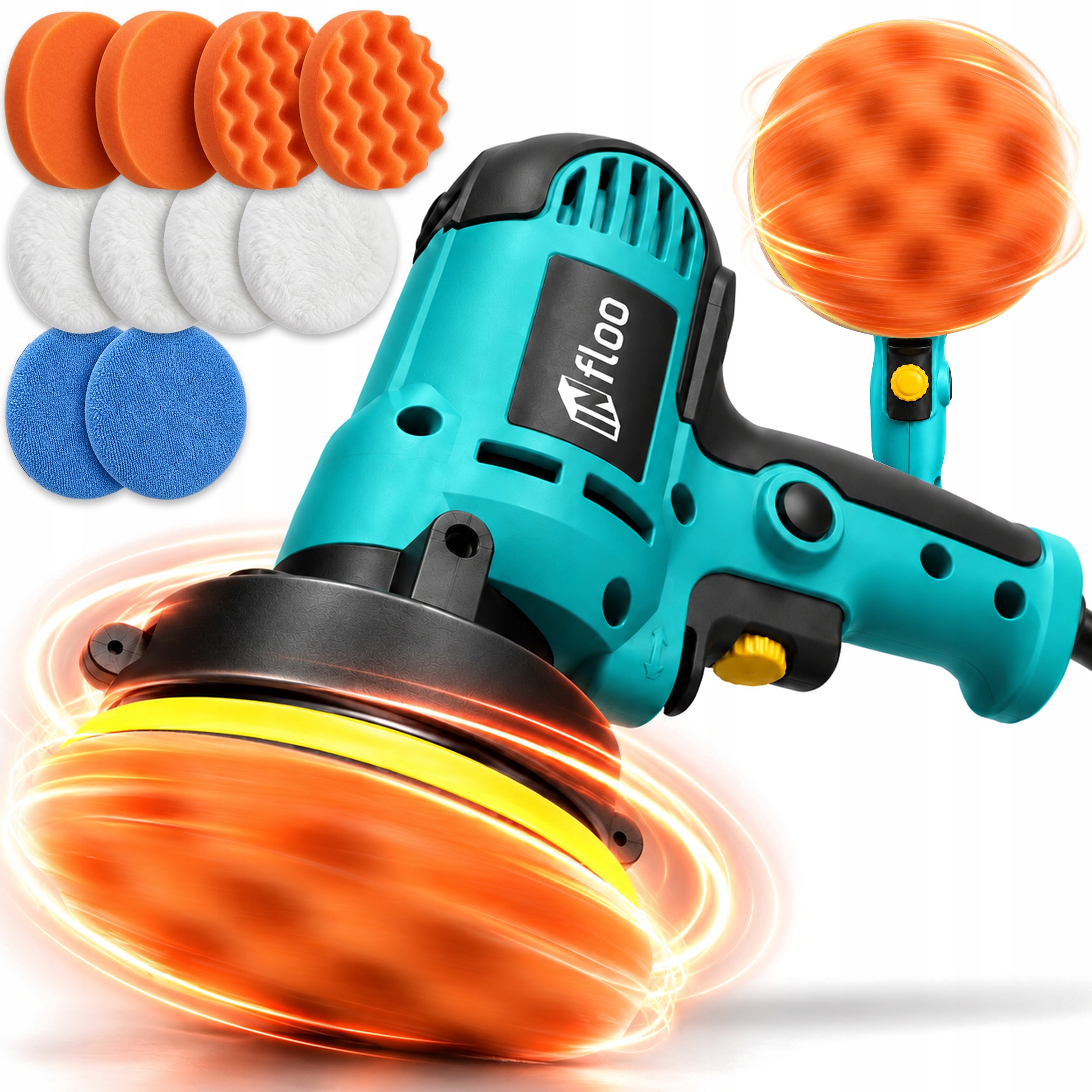 POLISSEUSE AUTO 600-3700RPM + RALLONGE + KIT Vitesse de rotation maximale 3700 tr/min