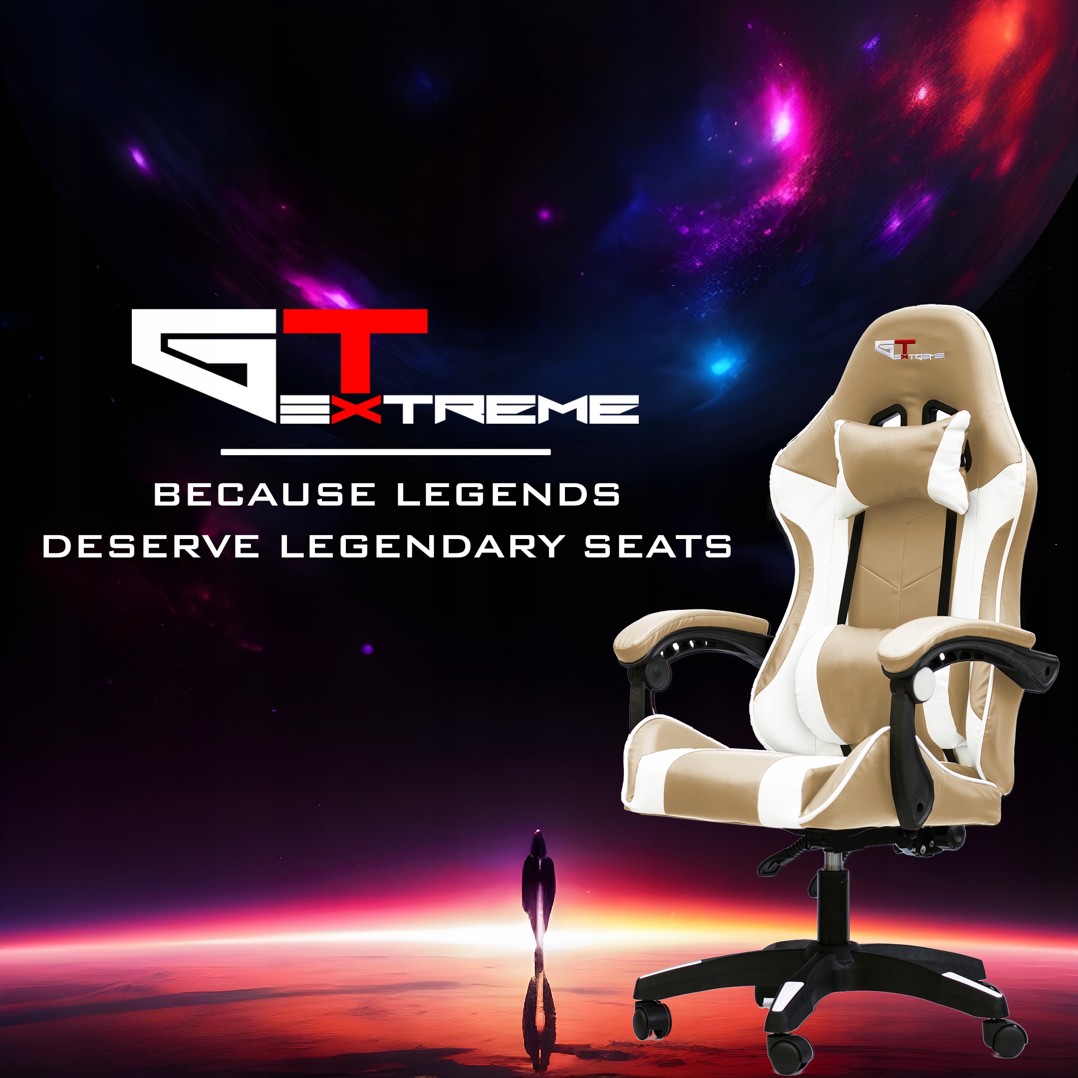 gtxfr-017 Silla gaming GT extreme, oficina, masaje, eco-cuero, reposapiés. Altura del mueble: 131 cm