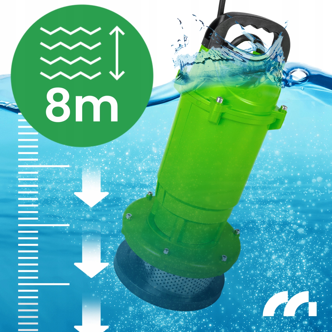 pompa sommergibile PER acqua sporca, acqua piovana pulita, pozzo, galleggiante 12000 l/h Codice produttore Pompa per acqua sporca 112725