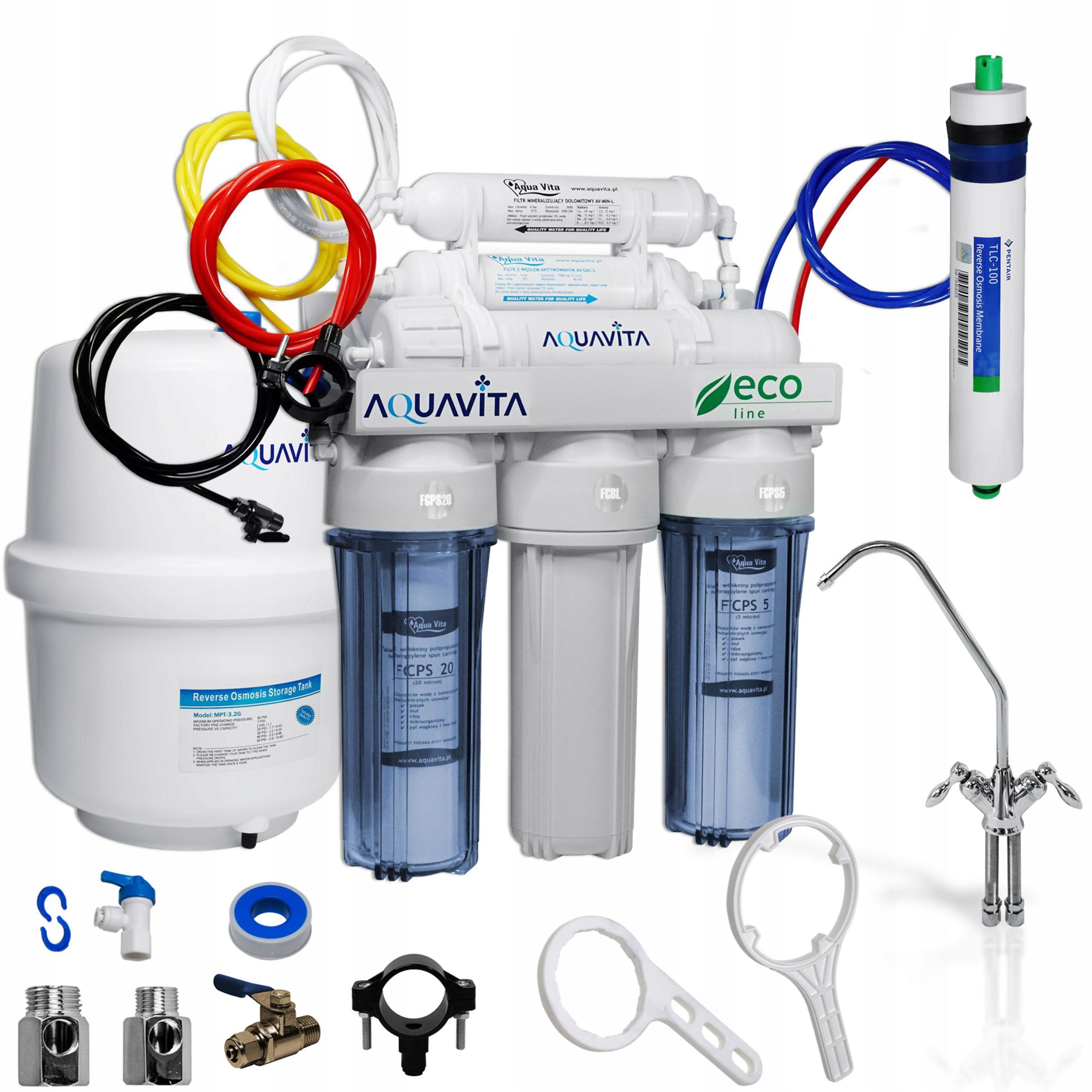 FILTRE À EAU OSMOSE INVERSE POUR CUISINE RO6 AQUAVITA