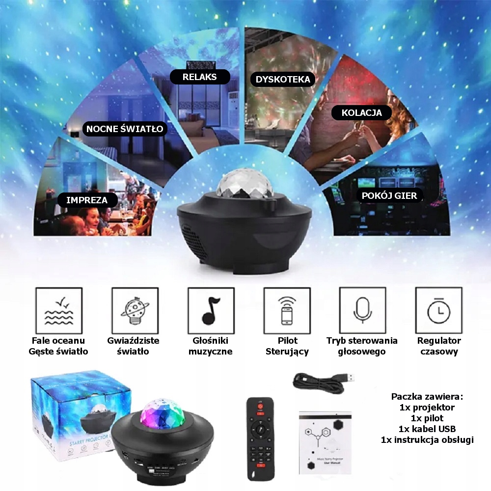 Lampe de nuit Mik-Star SPL-200 noire, type à vis, source LED intégrée