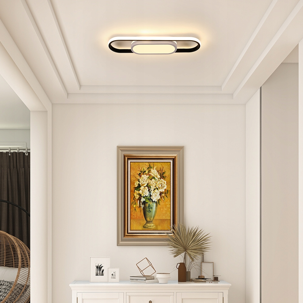 LAMPA SUFITOWA BIAŁA WISZACA LED CZARNA 27W NOWOCZESNA 3000K/4500K/6500K Klasa efektywności energetycznej E