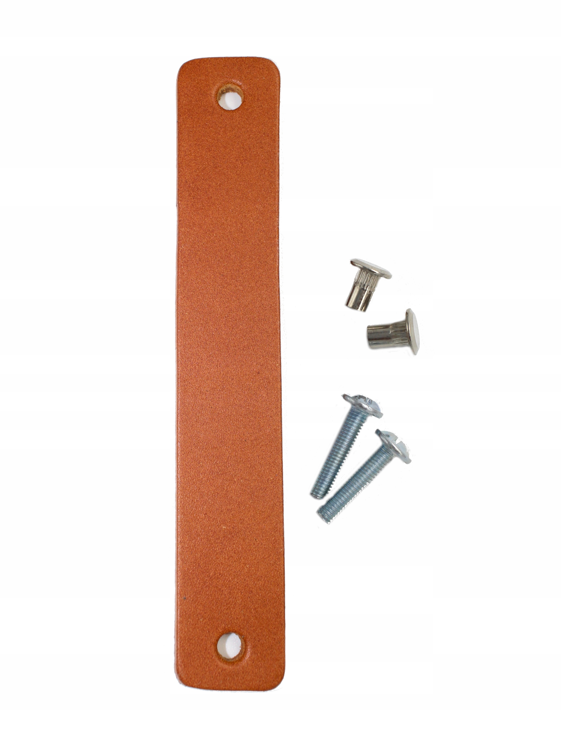 Poignée en cuir marron cognac pour meubles, poignées de 96 mm pour commodes et armoires, code fabricant, poignées de meubles en cuir, espacement 96 mm
