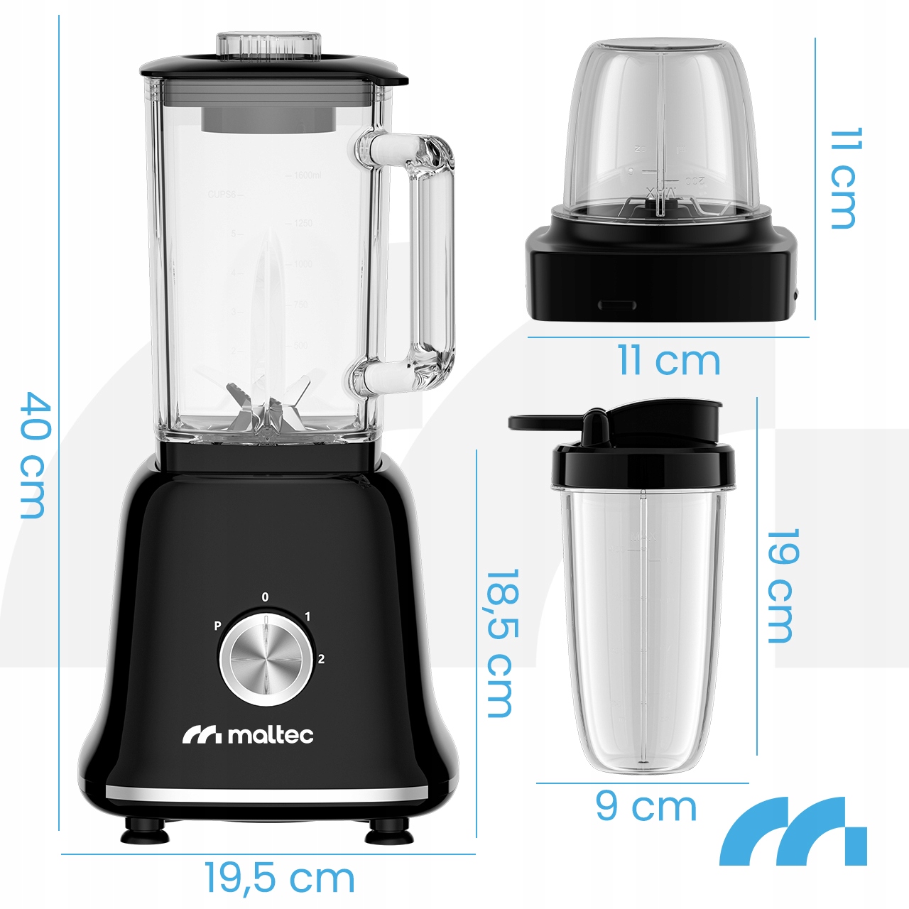 licuadora kielichowy szklany PARA batidos cócteles molinillo 2 botellas grandes 1600ML Potencia 1800 W