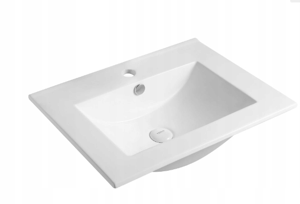 RODAN FLOW 60 cm Schwarz mit Keramikwaschbecken – Ansicht 3