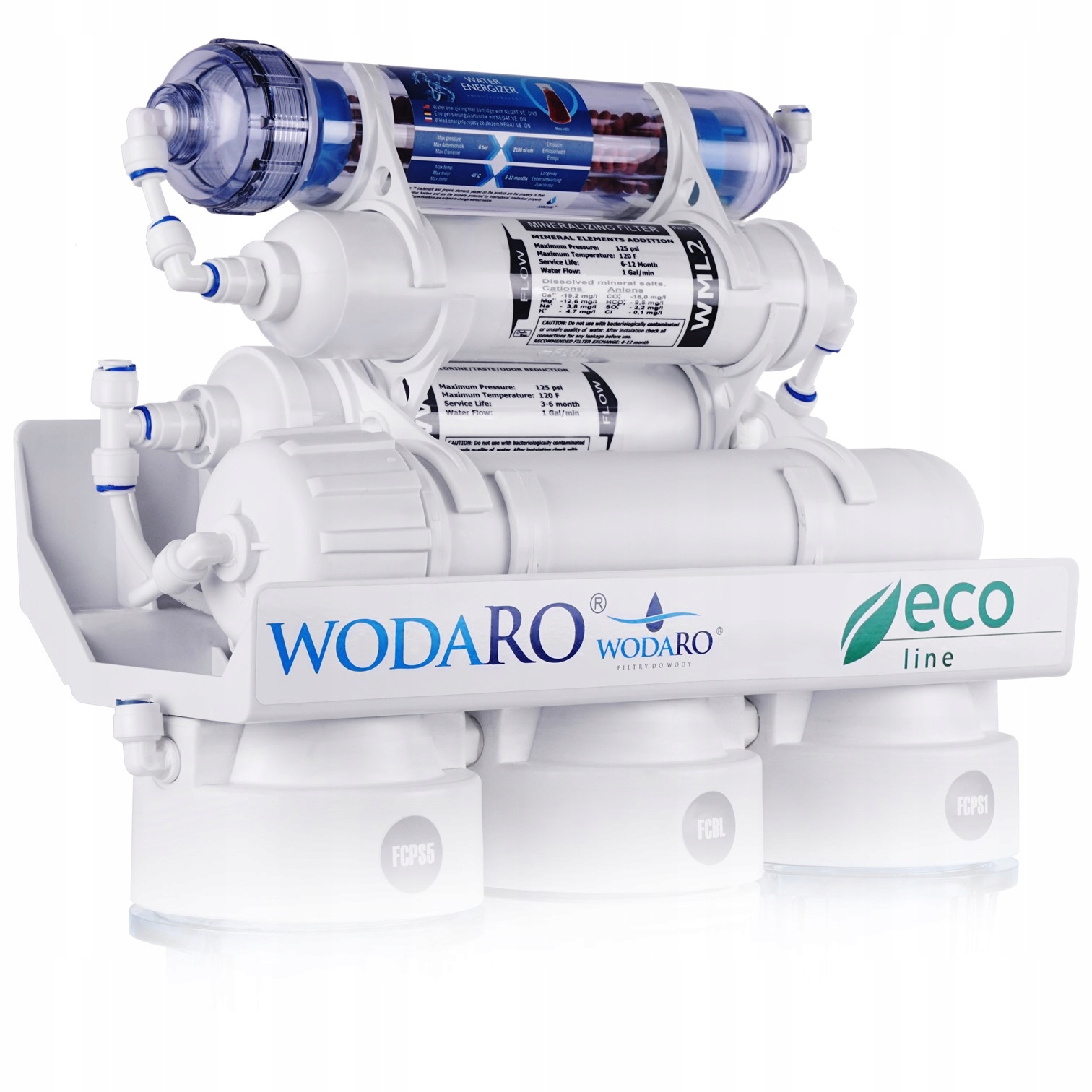 FILTRE À EAU RO7 WodaRO ECO OSMOSE IONISEUR 75 GPD Modèle Eco line