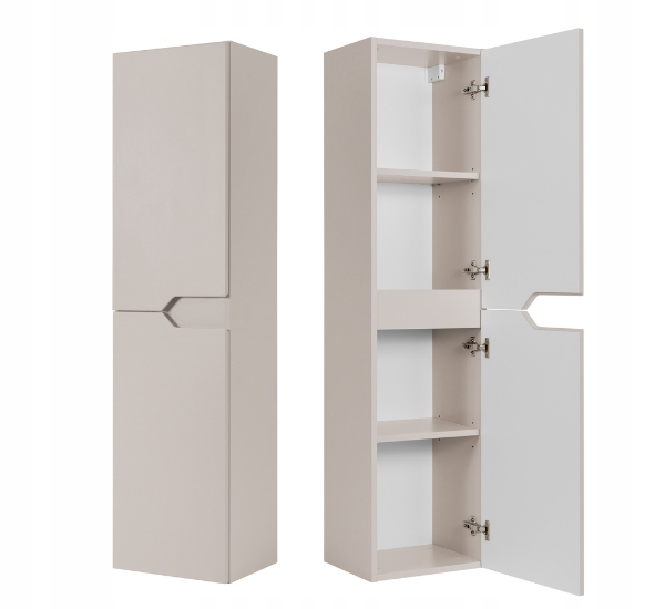 RODAN MODERN Badmöbel Set 60 cm Kaschmir mit Hochschrank und Arbeitsplatte – weitere Produktansicht 3