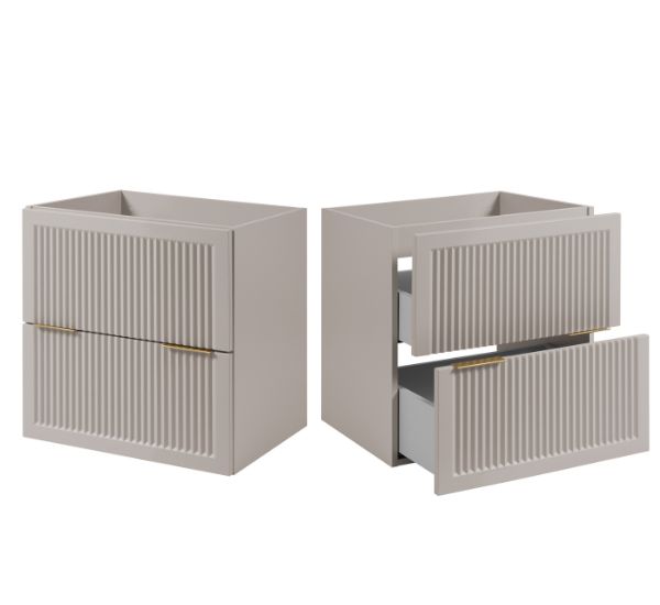 RODAN STYLE Badmöbel Set 60 cm Kaschmir mit Hochschrank und Arbeitsplatte – weitere Produktansicht 1