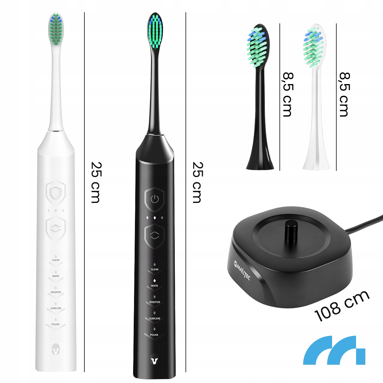 2x Sonic Electric Toothbrush Set of 6 Heads Charger EAN (gtin) 5901924239697