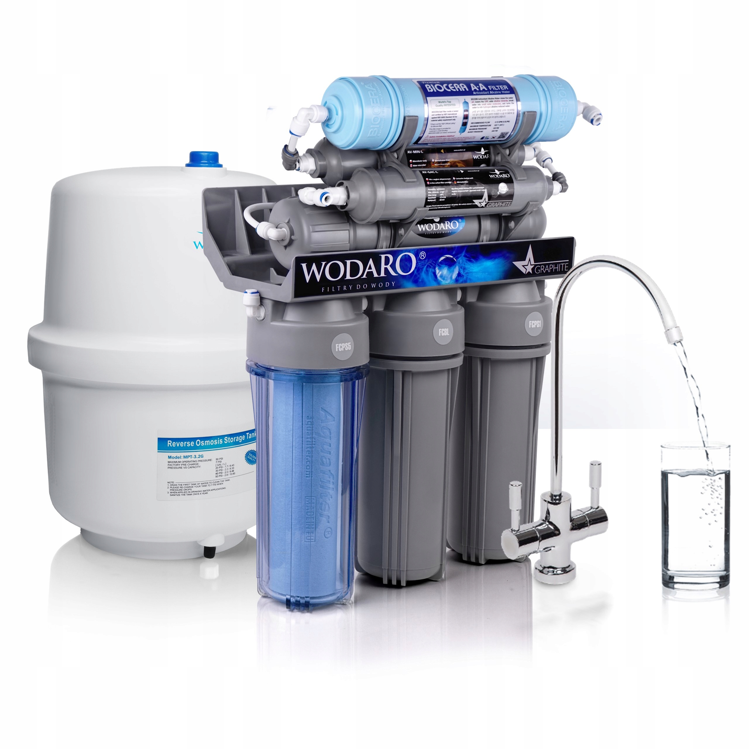 FILTRE À EAU À OSMOSE INVERSE RO7 WATER REDOX waterRO Code fabricant RO7WGR